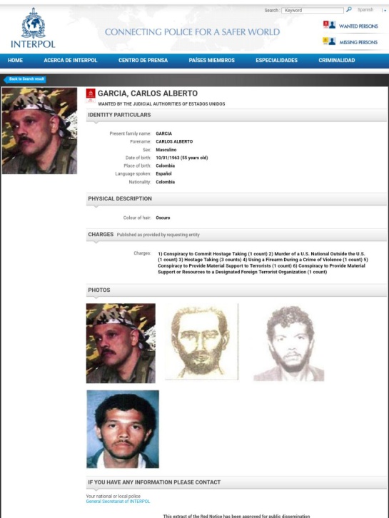 Circular roja Alias 'El Paisa': Alias 'El Paisa' tiene vigente circular roja de la Interpol Circular roja Alias 'El Paisa': Alias 'El Paisa' tiene vigente circular roja de la Interpol