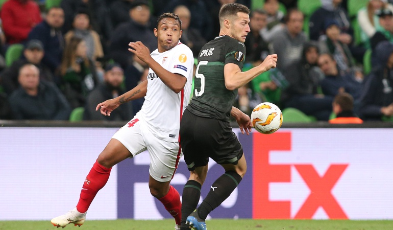Luis Fernando Muriel: Luis Fernando Muriel marcó gol en la victoria del Sevilla por Europa League
