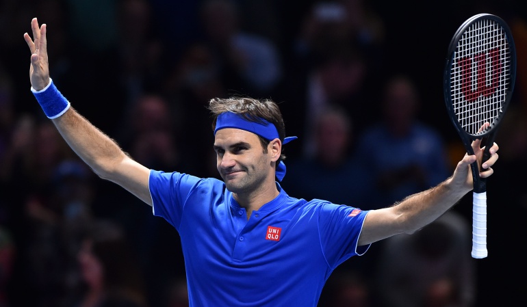 roger federer dominic thiem atp nitto finals: Roger Federer venció a Dominic Thiem en Nitto ATP Finals