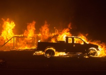 Escape de película en medio de los incendios de California
