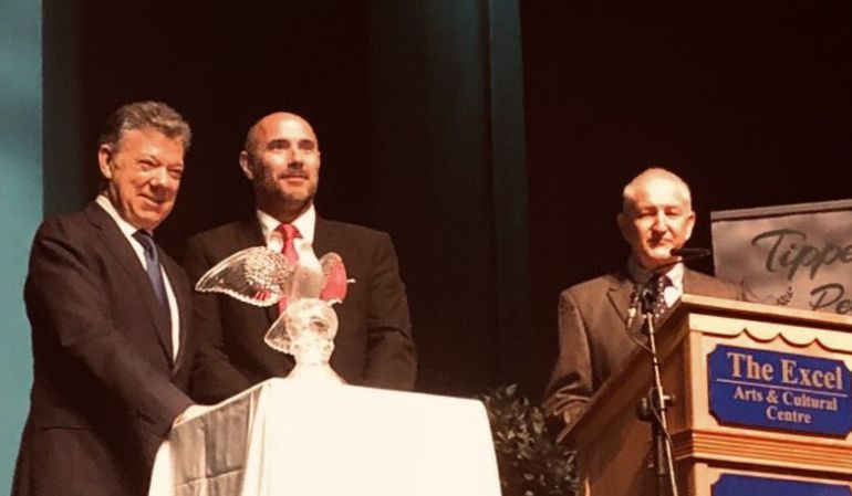 Premio Tipperary de Paz: Juan Manuel Santos recibió el Premio Tipperary de Paz en Irlanda