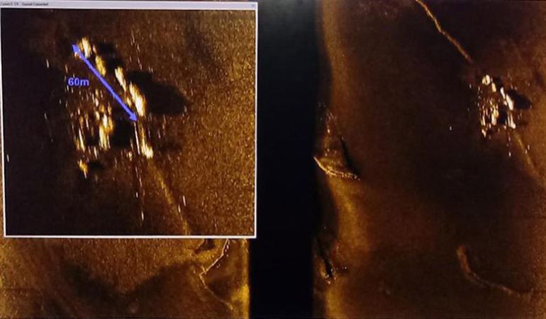 Fotografías reveladas este viernes sobre la ubicación del ARA San Juan.