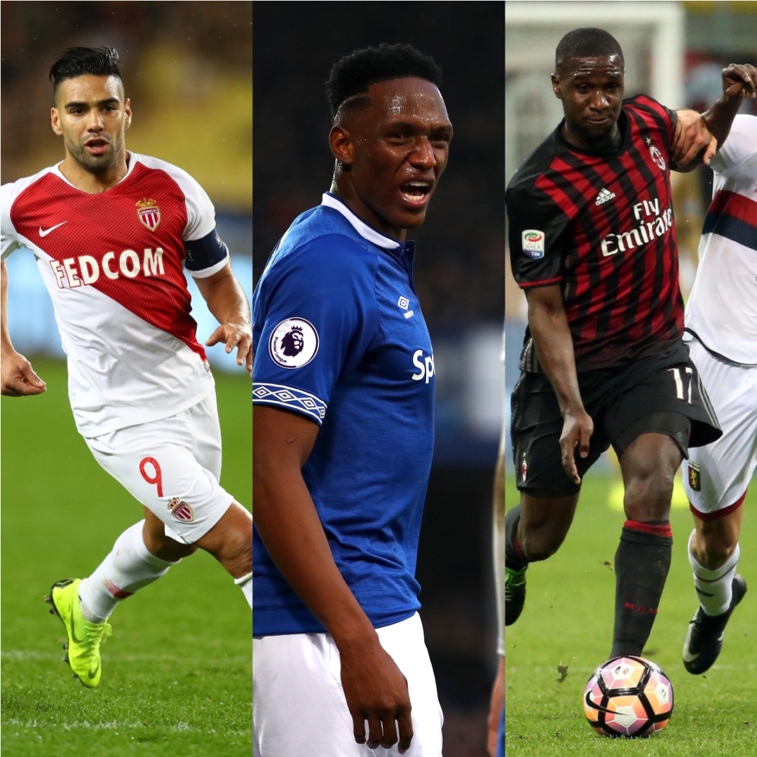 Falcao García, Yerry Mina y Cristian Zapata