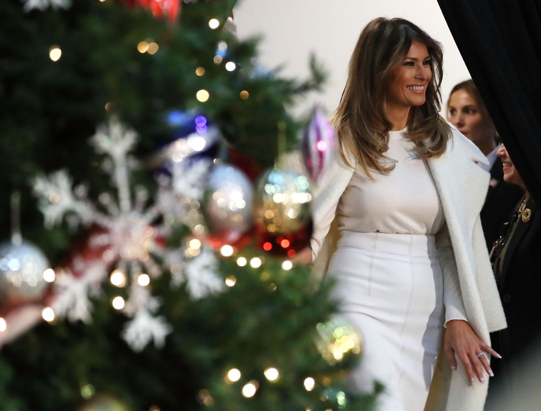 Así armó la extravagante navidad Melania Trump