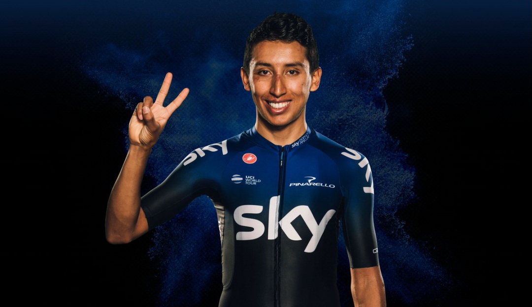 Egan Bernal Team Sky: Egan: protagonista en la presentación del nuevo maillot del Sky