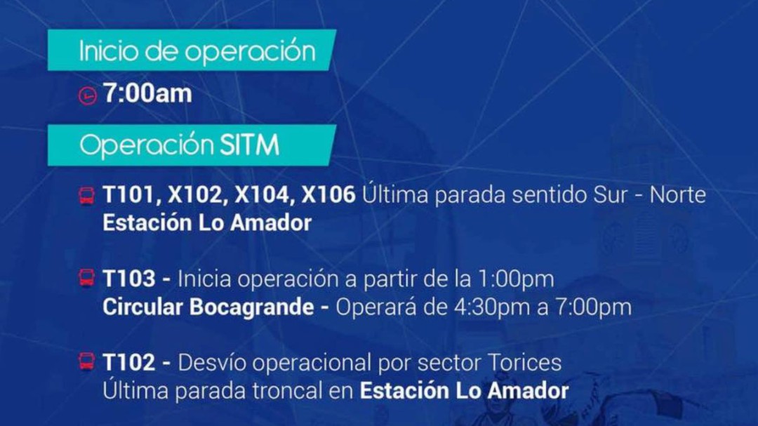 Esta será la operación de Transcaribe en Cartagena por carrera Ironman