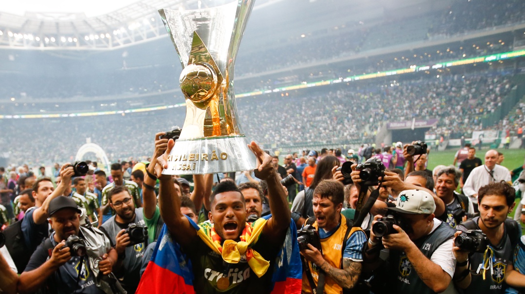 Borja celebró el título del Brasileirao con Palmeiras