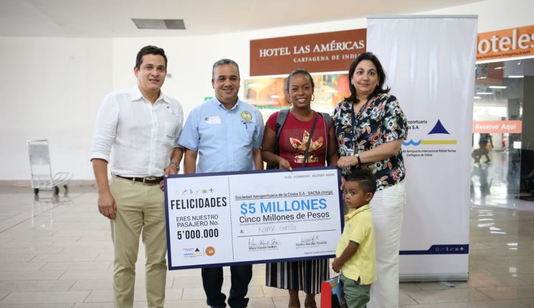 Karen, la viajera número cinco millones que aterrizó en Cartagena en 2018: Karen, la viajera número cinco millones que aterrizó en Cartagena en 2018