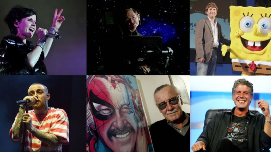 Las celebridades que fallecieron en el 2018
