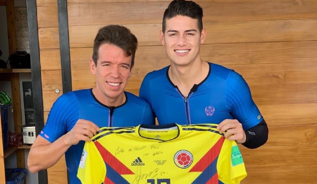 James Rigoberto Urán bicicleta Antioquia: James y 'Rigo' montaron en bicicleta por las carreteras de Antioquia