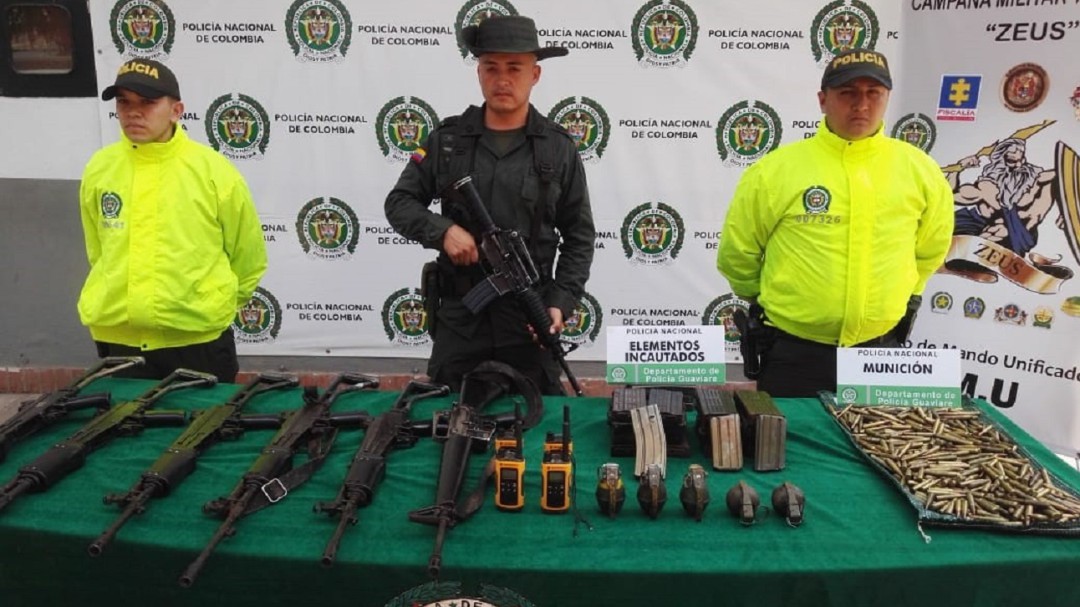 La Policía ubica armas en Mapiripán, Meta