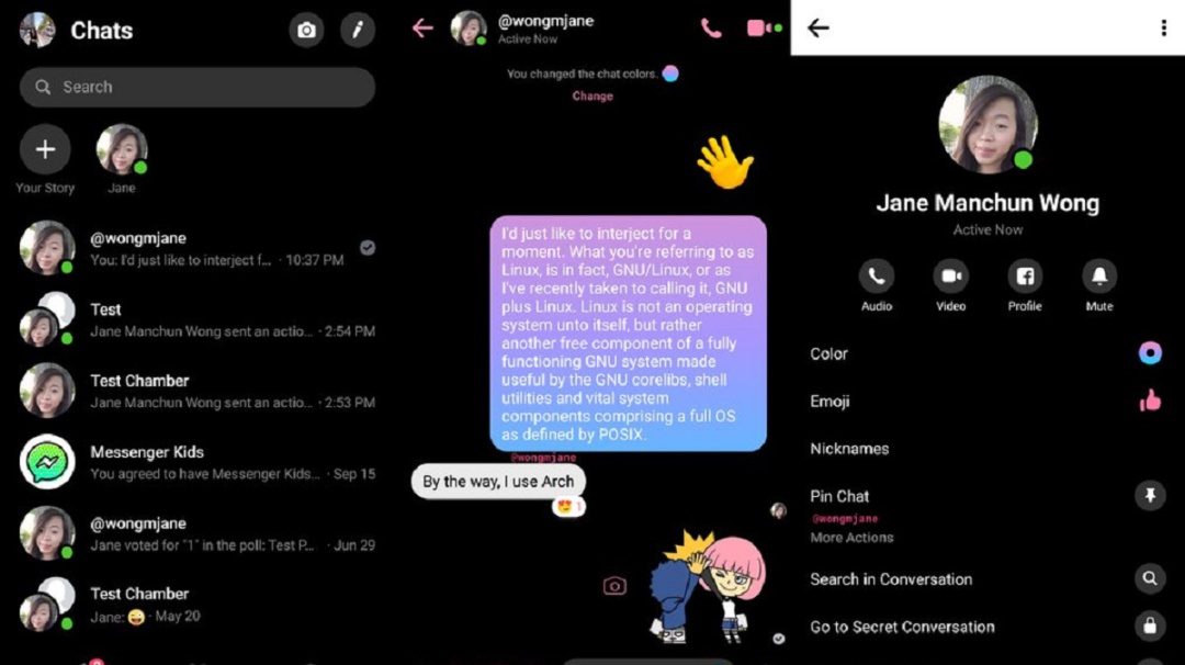 'Modo oscuro' en Facebook Messenger es toda una realidad