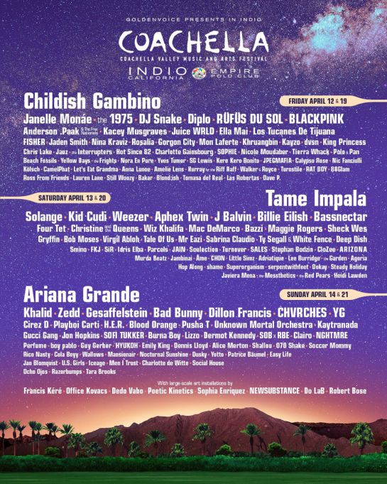 Line up de Coachella: ¡Repite! J Balvin entre los artistas del Line up de Coachella