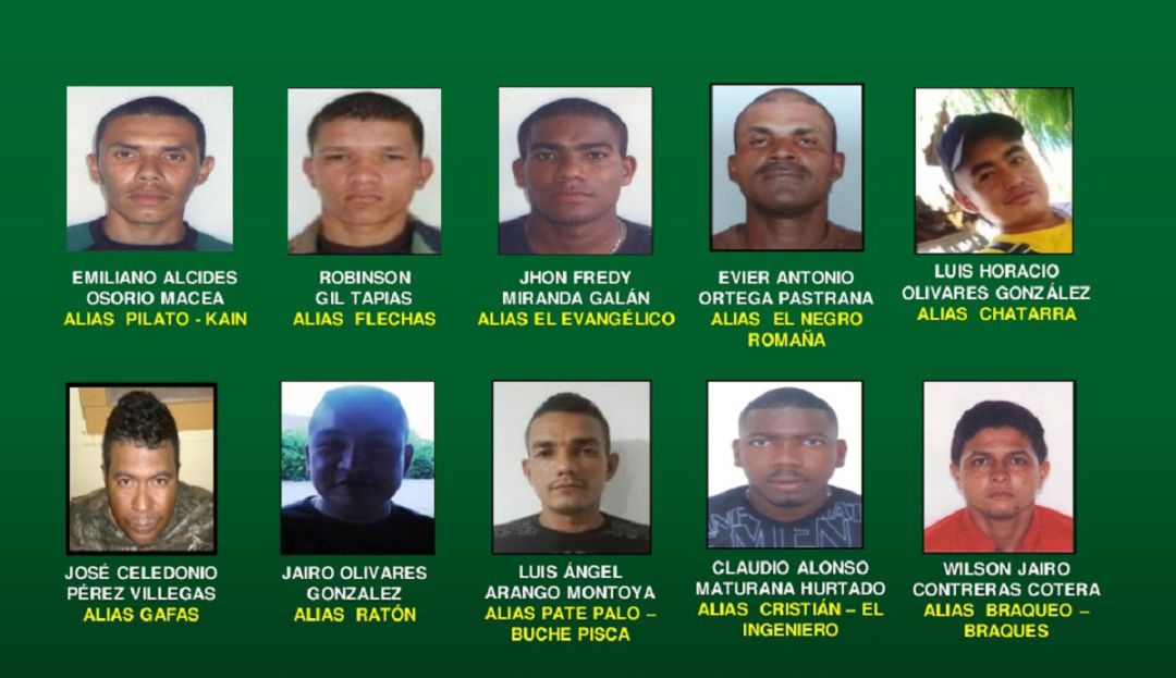 Cartel de los más buscados en Montelíbano-Córdoba