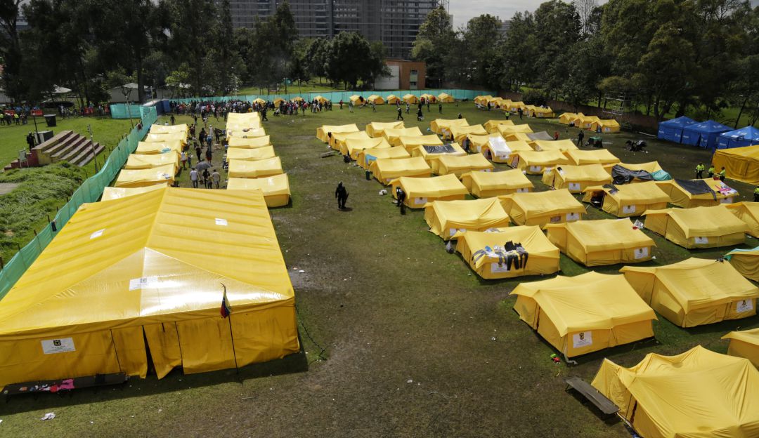 Campamento de venezolanos