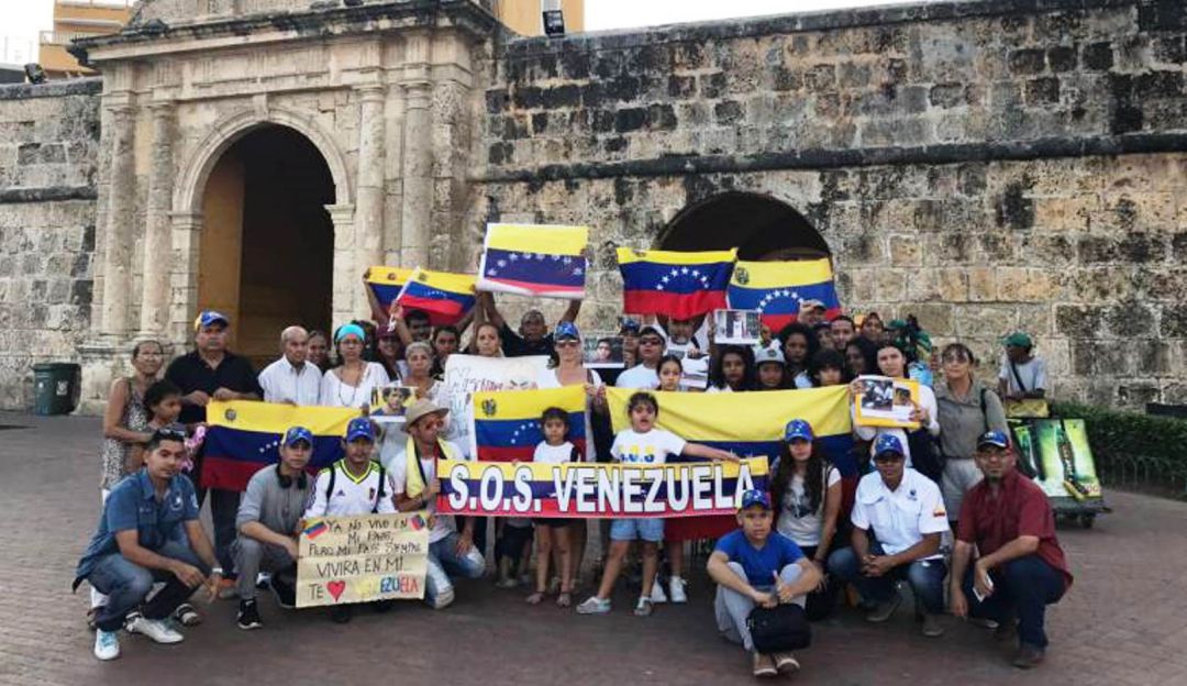 Venezolanos en Cartagena harán plantón para rechazar gobierno de Maduro: Venezolanos en Cartagena harán plantón para rechazar gobierno de Maduro