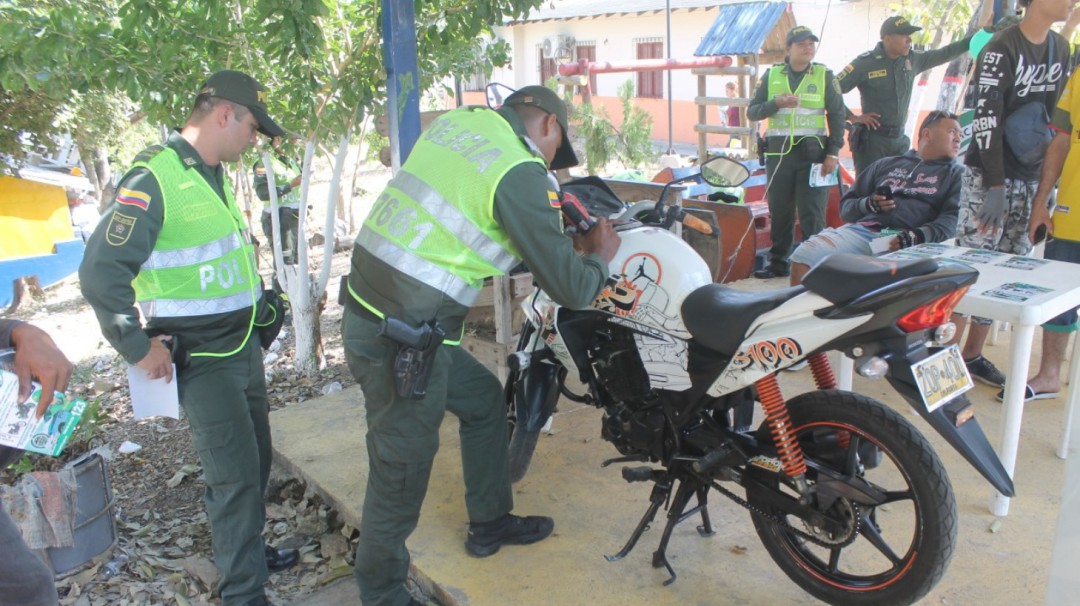Policía despliega operativos para prevenir el hurto de motos en Cartagena