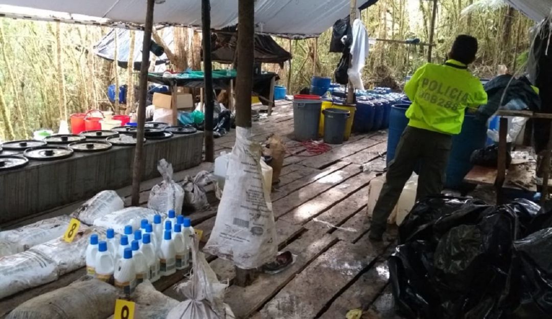 Destruyen laboratorio de procesamiento de clorhidrato de cocaína en Boyacá: Destruyen laboratorio de procesamiento de clorhidrato de cocaína en Boyacá