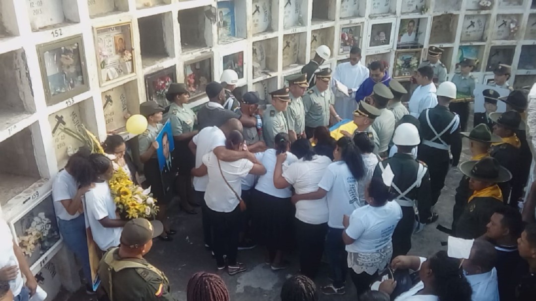 Fue enterrado el cadete Cristian Maquilón en Chigorodó