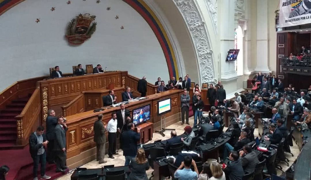 La Asamblea Nacional de Venezuela, en el Palacio Federal Legislativo, en Caracas (Venezuela).