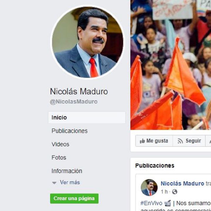 Facebook e Instagram retiraron insignias de verificación de Nicolás Maduro
