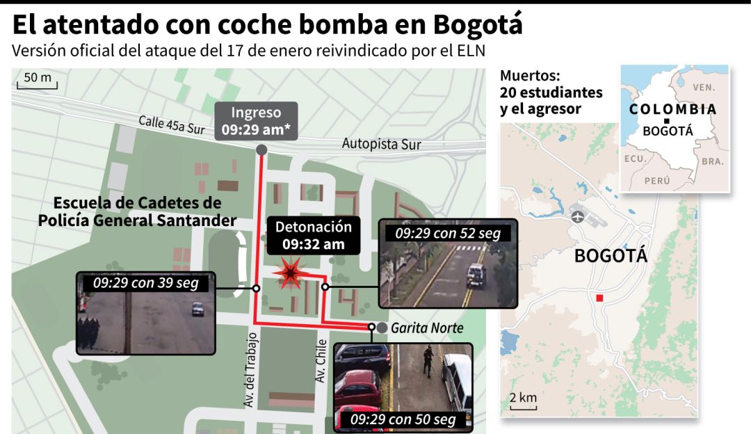 Atentado carro bomba Bogotá: Las preguntas sobre la investigación por el carro bomba