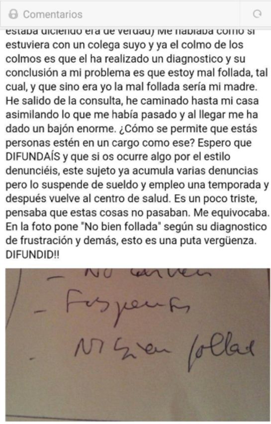 ¿Mal follada? El increíble diagnóstico de un médico. ¿Mal follada? El increíble diagnóstico de un médico.