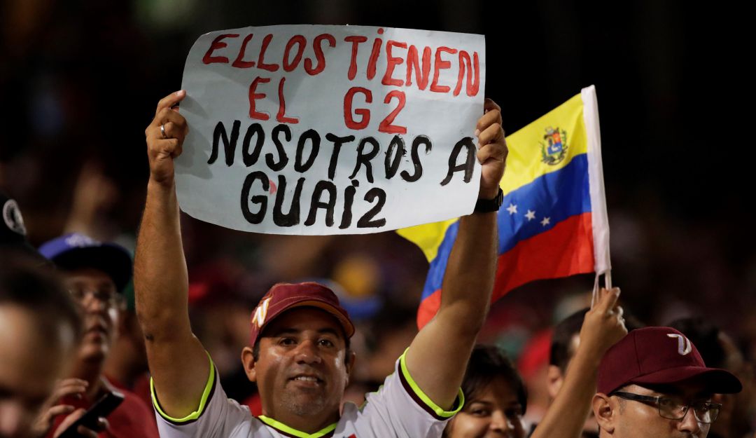 Simpatizantes de Juan Guaidó.