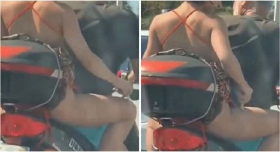 ¡Depilándose las piernas! Así fue captada mientras montaba una moto. ¡Depilándose las piernas! Así fue captada mientras montaba una moto.