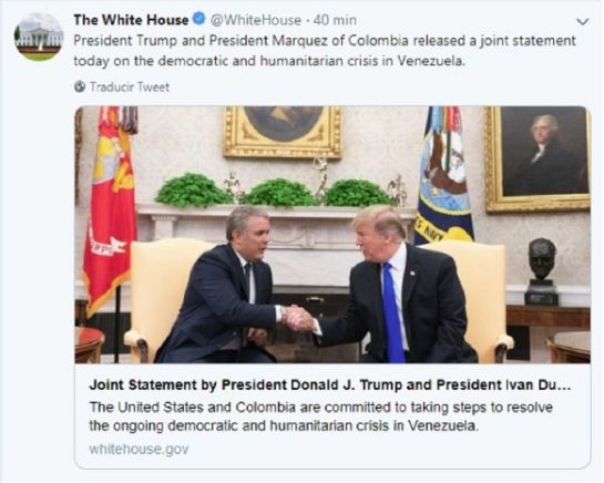La cuenta oficial lo confundió con un exguerrillero de las FARC. La cuenta oficial lo confundió con un exguerrillero de las FARC.