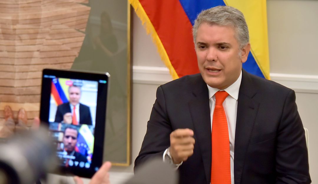 Conversación Duque Guaidó: Duque promete a Guaidó apoyo "decidido" para entrada de ayuda humanitaria