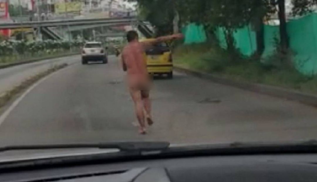 alteta desnuda por las calles de bucaramanga: Fue detenido el atleta desnudo