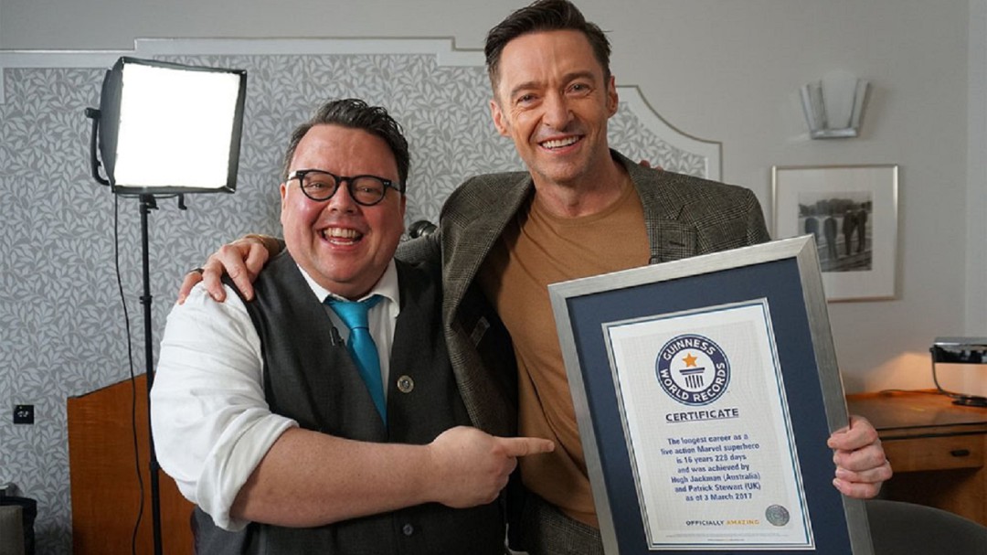 Hugh Jackman entra oficialmente en el Libro Guinness de los Récords