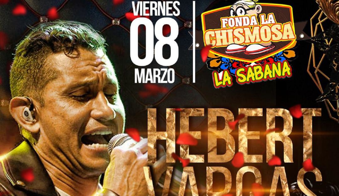 Hebert Vargas gran concierto el próximo viernes 8 de marzo