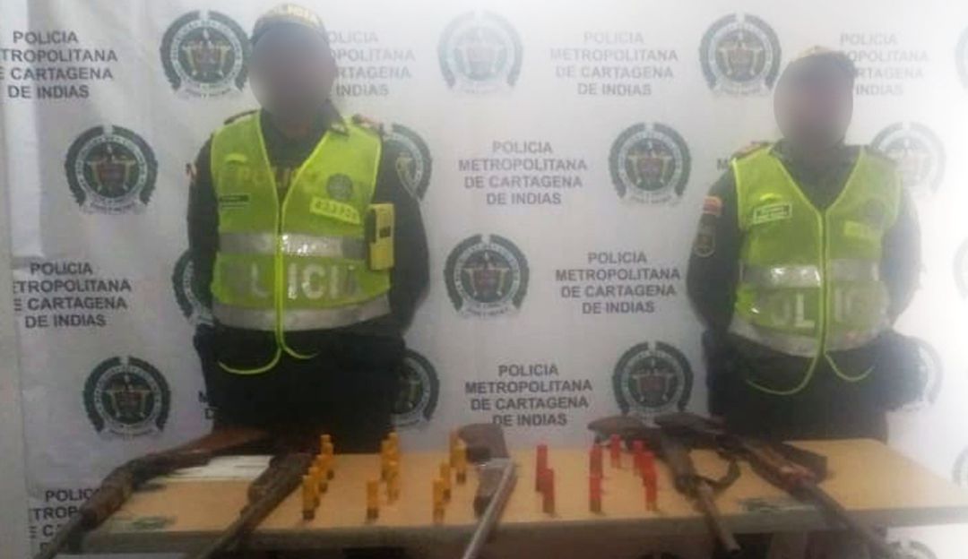 escopetas Bolívar: Cinco escopetas con munición fueron halladas por la Policía de Bolívar