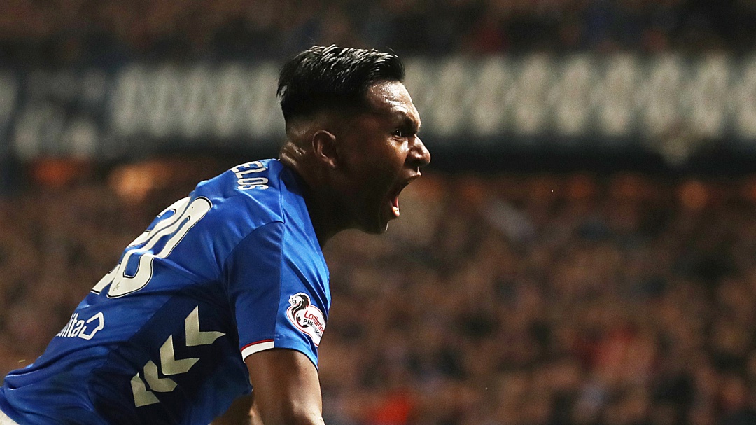 Alfredo Morelos marcó en la goleada del Rangers