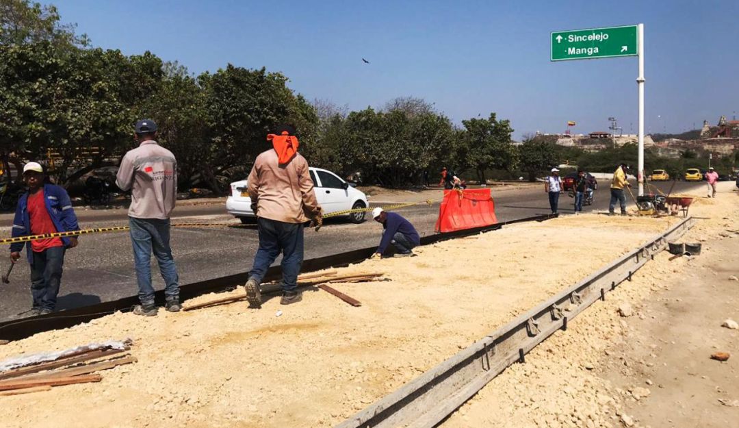 Puente Heredia: Alcaldía de Cartagena construye sendero peatonal en el Puente Heredia