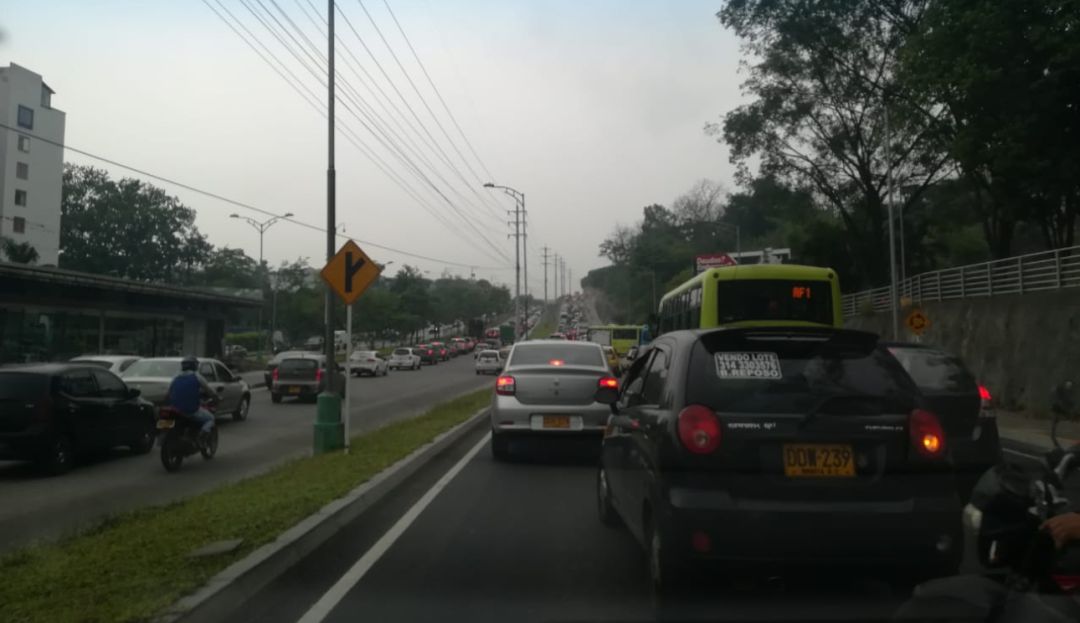 FLORIDABLANCA MOVILIDAD AUTOPISTA TRANCONES: Congestión de este martes, la peor de los últimos tiempos