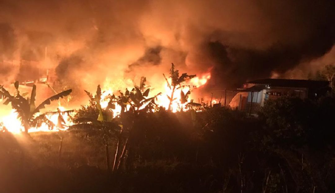 Delito: Atentado causó incendio en oleoducto Trasandino