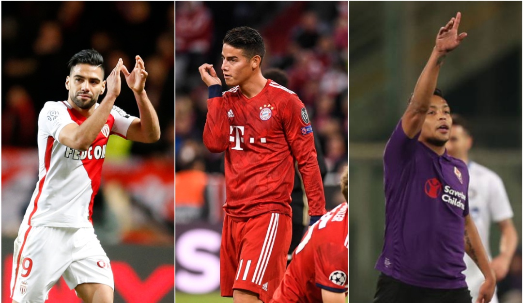 Falcao García, James Rodríguez y Luis Fernando Muriel