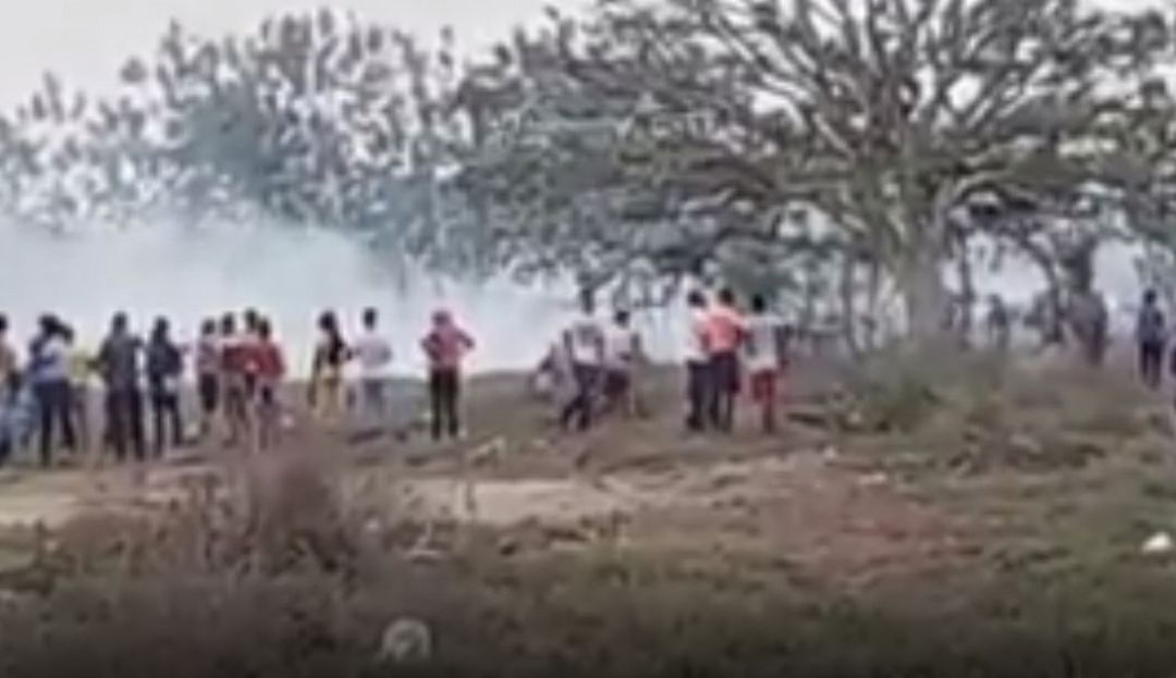 Desalojo Belén Bajirá Urabá afectados gases población invasión predio Uribe: Desalojo en Belén de Bajirá tiene afectada la comunidad por los gases