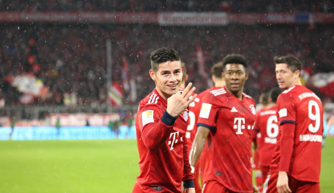 James Rodríguez triplete Bayern Múnich: James brilló con un triplete en goleada sobre el Mainz