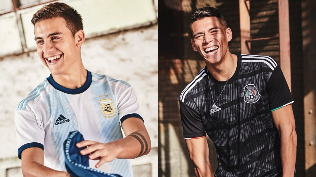 Argentina y México presentaron sus nuevas camisetas