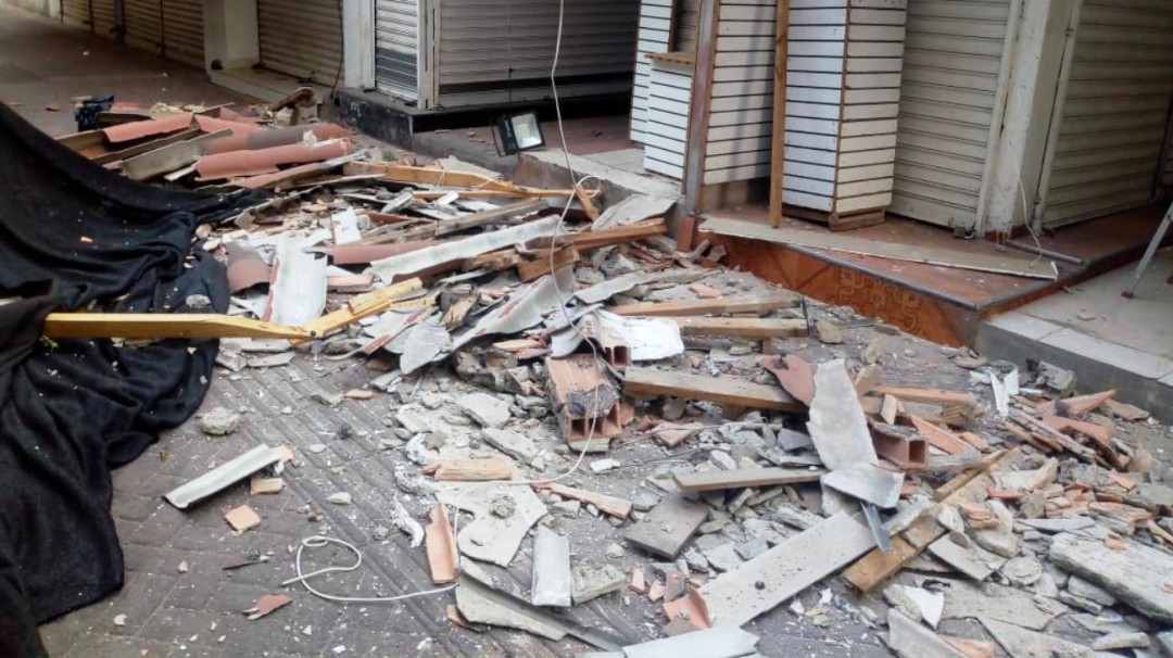 Se desploma plafón en el Centro Histórico de Cartagena