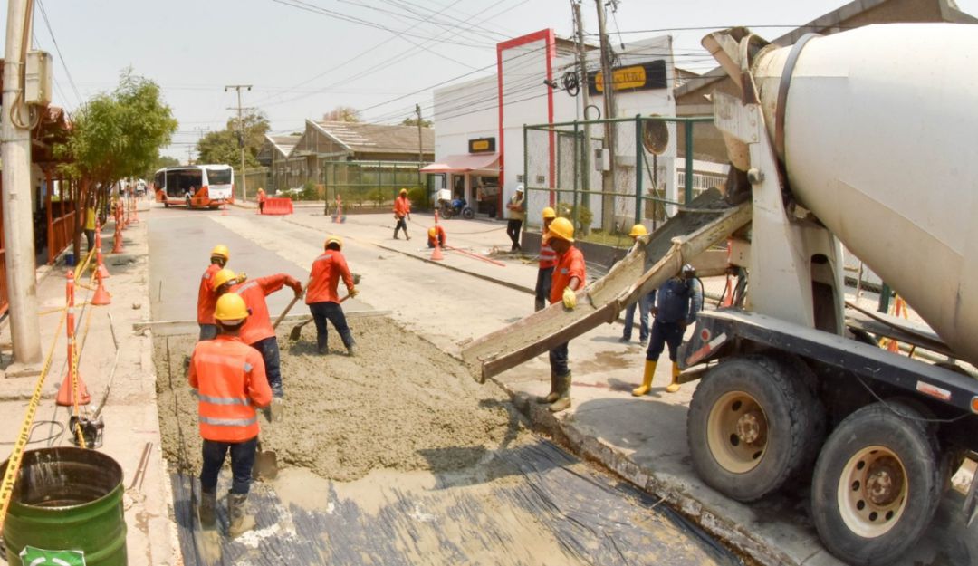 Obras Ampliación Rutas Transcaribe: En Cartagena, avanza recuperación vial en rutas de Transcaribe