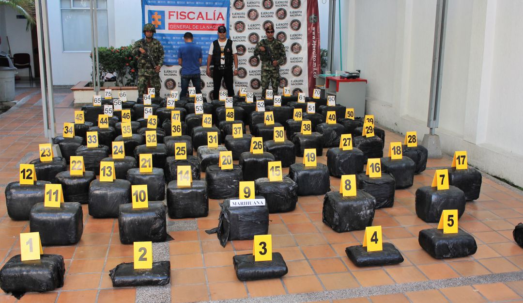 Marihuana: Incautan 956 kilos de marihuana en Villavieja, Huila