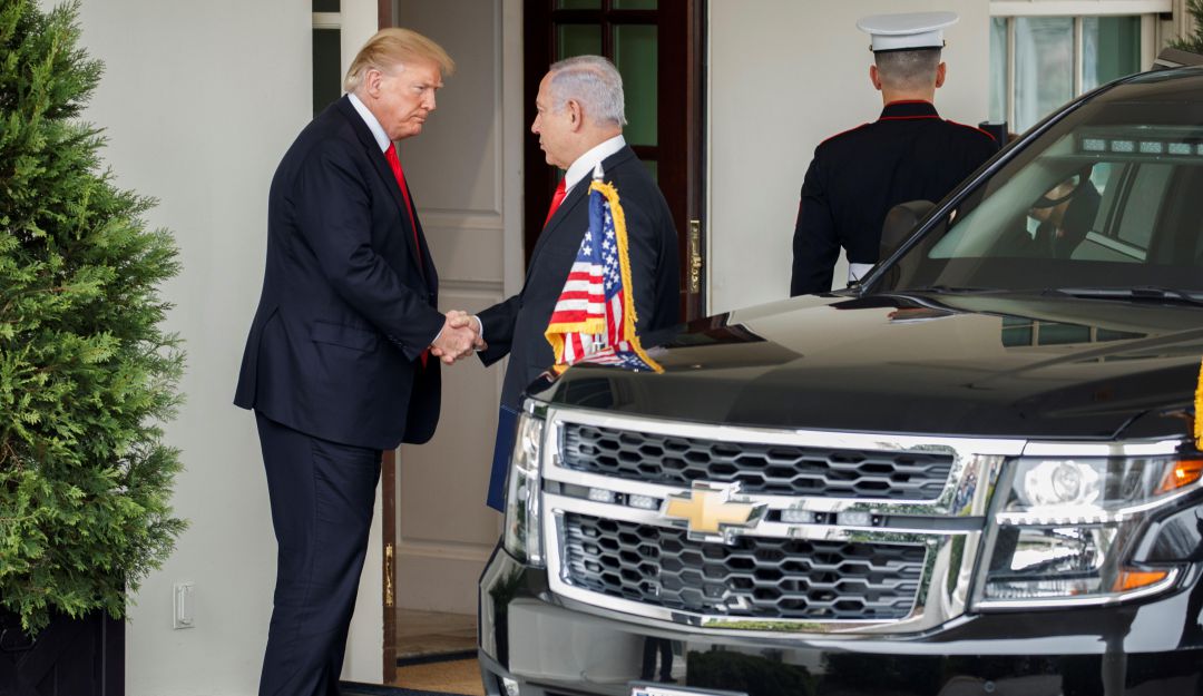 El presidente estadounidense, Donald trump y el primer ministro israelí, Benjamin Netanyahu