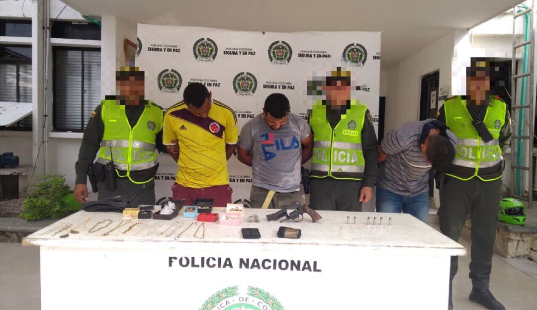 Capturas en Sincelejo: La Policía captura a tres hombres en pleno atraco