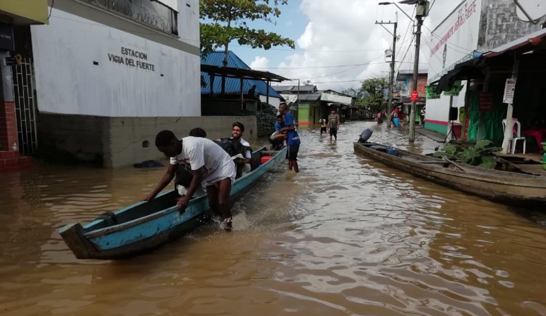 8 comunidades de Vigía del Fuerte incomunicadas por desbordamiento de ríos