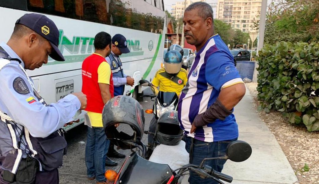 motociclistas pico y placa: Sancionan 14 motociclistas por violar pico y placa en Cartagena